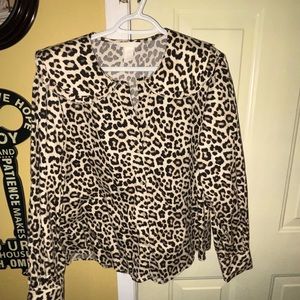 H &M Leopard Print Blouse